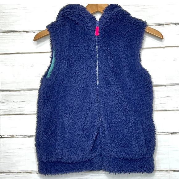 Mini Boden Blue Sherpa Teddy Vest Girls 11-12 - Picture 1 of 10